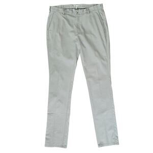 Peter Millar Crown Men Size 36 Pilot Twill Flat Front Gray Trouser Chino Pant